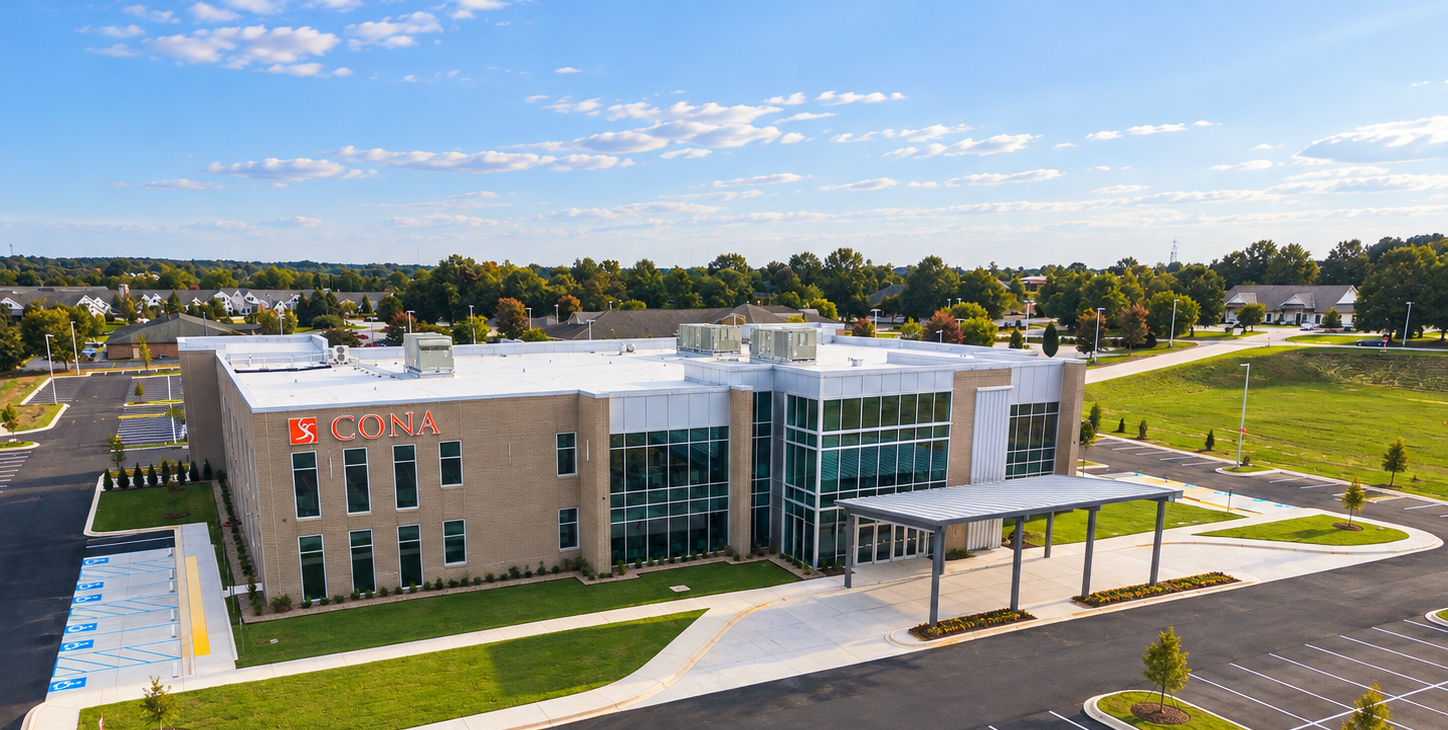 Modern CONA Medical Campus Aerial View 1 e1792595870653